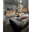 WOHNWAND  in Eichefarben  306/185/44 cm  - Eichefarben/Anthrazit, Natur, Glas/Holz (306/185/44cm) - Valnatura