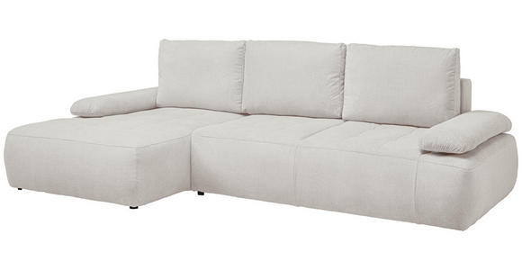 ECKSOFA  in Webstoff Weiß  - Schwarz/Weiß, KONVENTIONELL, Kunststoff/Textil (162/282cm) - Carryhome