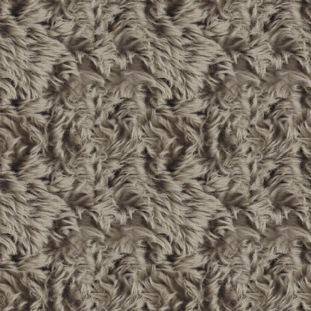 ARMLEHNSTUHL  in Eisen Teddystoff Echtleder pigmentiert  - Taupe/Schwarz, Design, Leder/Textil (59,5/83,5/63,5cm) - Emilio Belluti