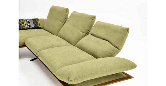 ECKSOFA in Flachgewebe Limette 159/314 cm - Limette/Schwarz, Design, Holz/Textil (159/314cm) - Dieter Knoll