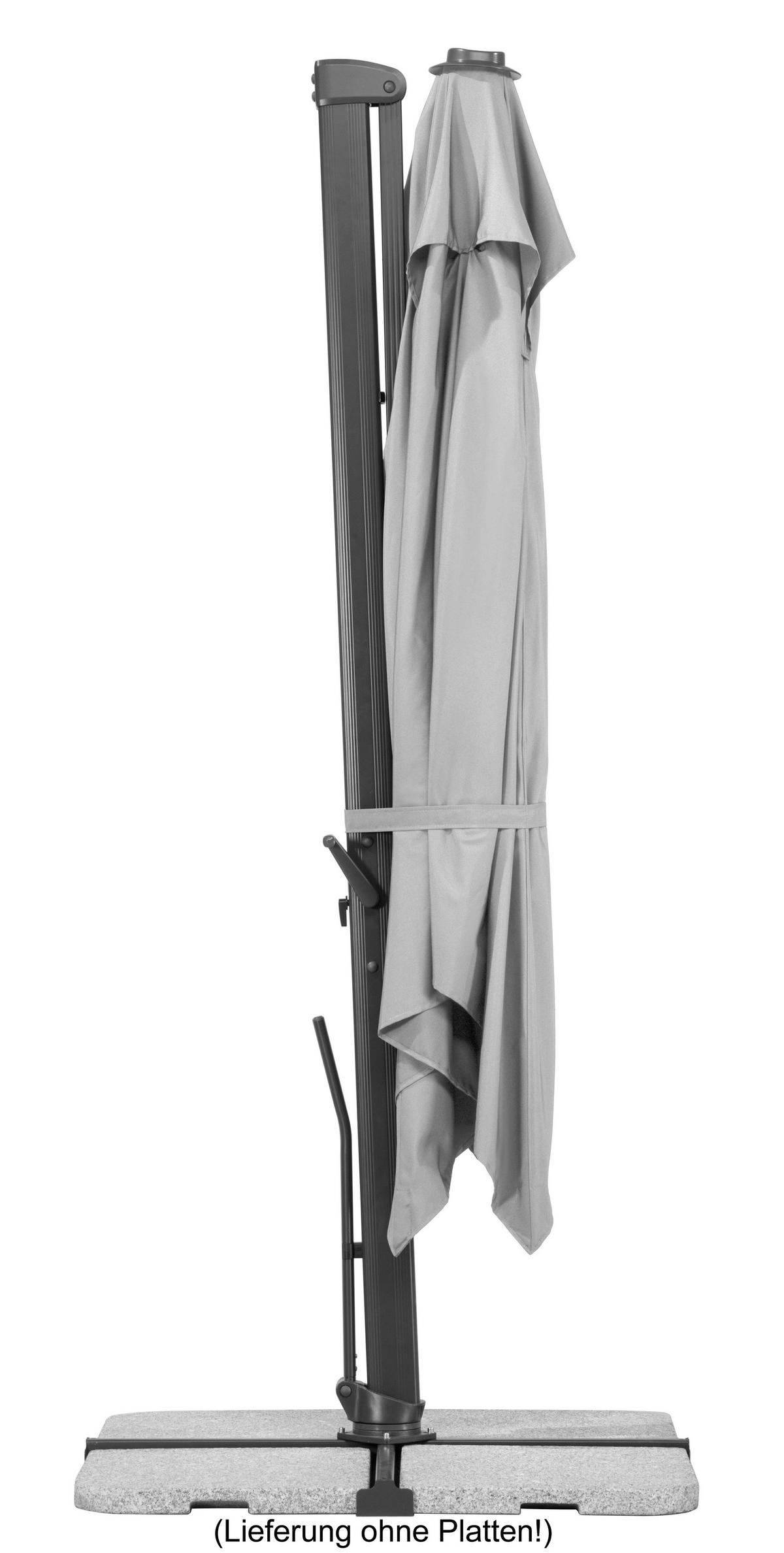AMPELSCHIRM   - Anthrazit/Hellgrau, Basics, Textil/Metall (360/253/300cm) - Schneider