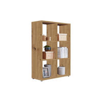 AKTENREGAL Eiche Artisan  - Silberfarben/Eiche Artisan, MODERN, Holzwerkstoff (72/108,5/33cm) - MID.YOU