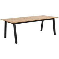 ESSTISCH in Holz, Holzwerkstoff 220/95/75 cm  - Eichefarben/Schwarz, Design, Holz/Holzwerkstoff (220/95/75cm) - Livetastic