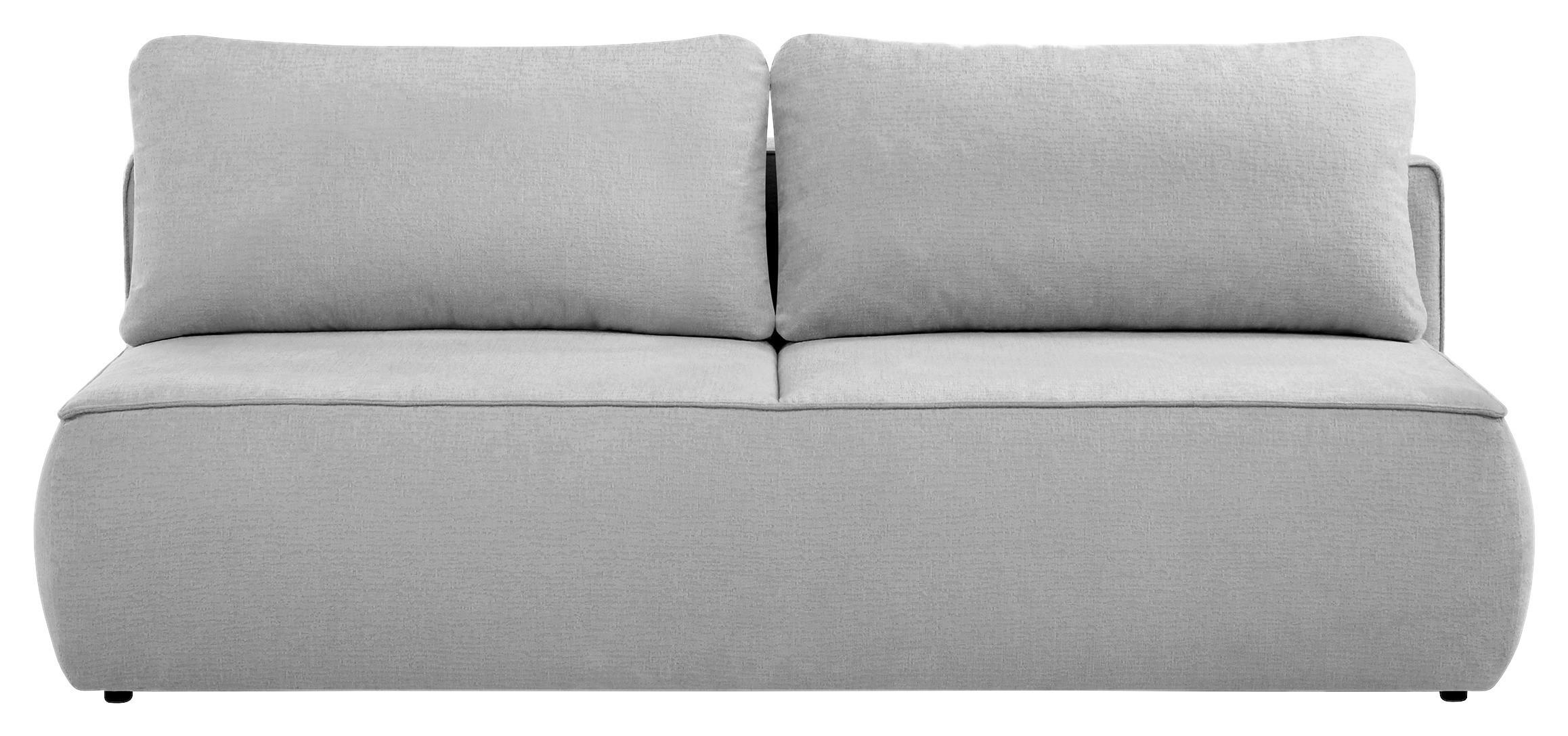 SCHLAFSOFA Jacquard Hellgrau  inkl. Rückenkissen, Bettkasten, Schlaffunktion, Rücken echt, Liegefläche im Originalstoff  - Hellgrau/Schwarz, KONVENTIONELL, Kunststoff/Textil (210/92/100cm) - Milino