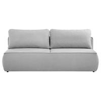 SCHLAFSOFA Jacquard Hellgrau  inkl. Rückenkissen, Bettkasten, Schlaffunktion, Rücken echt, Liegefläche im Originalstoff  - Hellgrau/Schwarz, KONVENTIONELL, Kunststoff/Textil (210/92/100cm) - Milino
