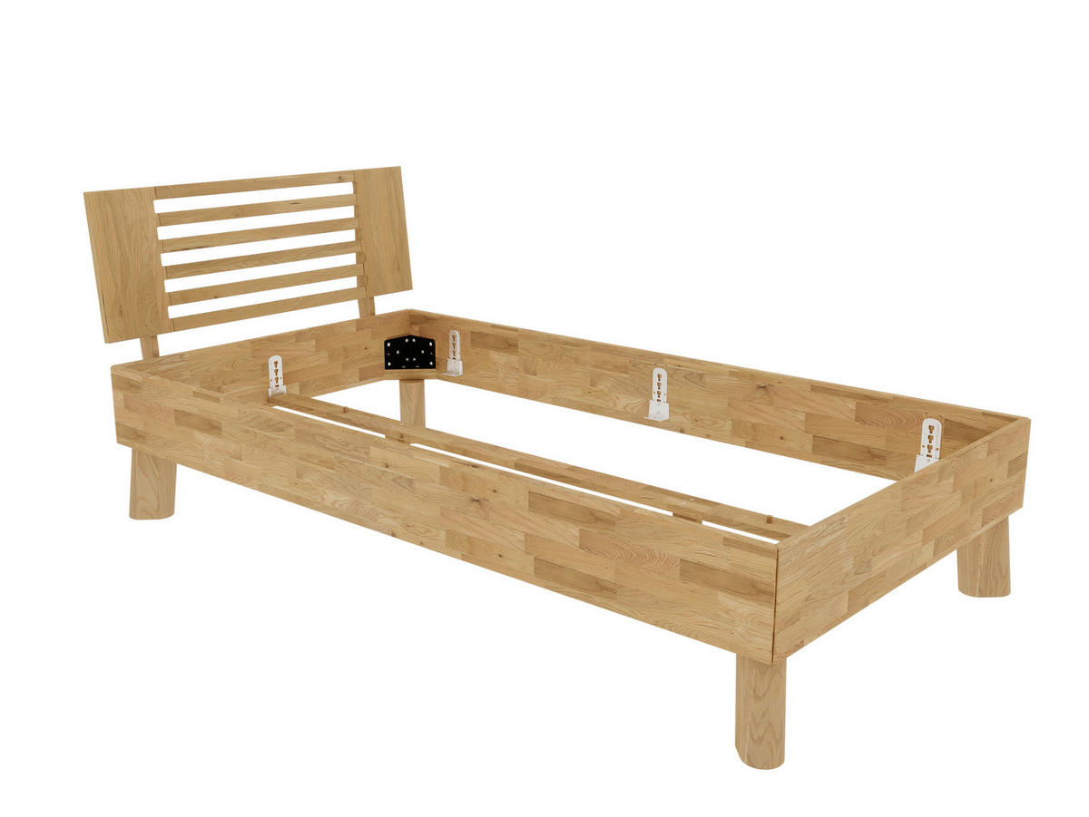 BETT - Wildeiche/Naturfarben, MODERN, Holz (100/200cm) - MID.YOU