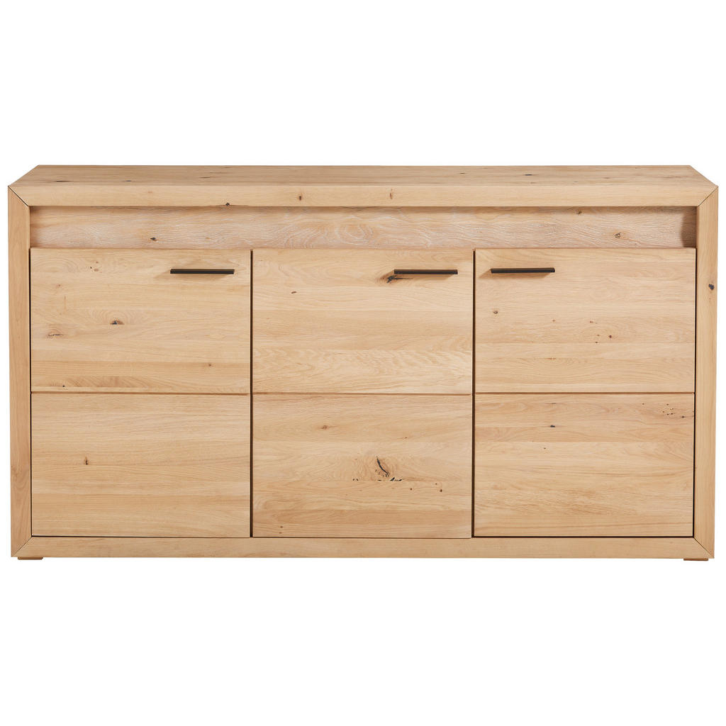 Thumbnail - Cantus Sideboard, Metall, Asteiche, furniert,furniert, massiv,massiv, 3 Fächer, 170.6x92.2x41 cm, Beimöbel erhältlich, B...