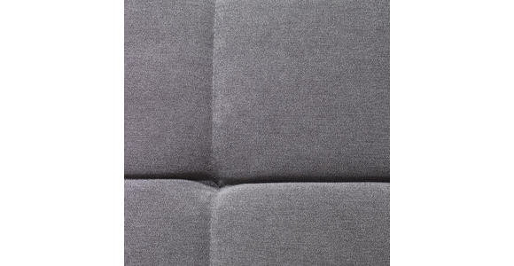ECKSOFA Dunkelgrau Webstoff - Dunkelgrau/Silberfarben, Design, Textil/Metall (295/201cm) - Hom`in