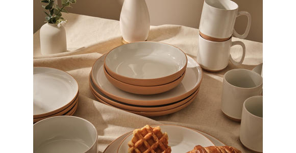 KOMBISERVICE Braun, Weiß Terra Nova 20-teilig 4 Personen  - Braun/Weiß, Trend, Keramik - Novel