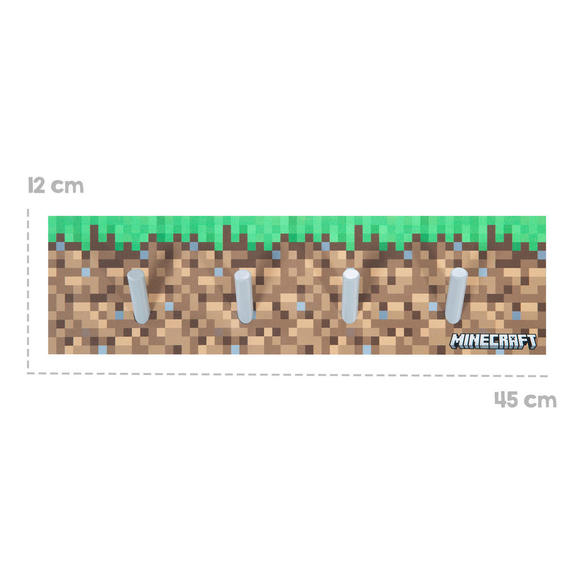 DĚTSKÝ VĚŠÁK NA OBLEČENÍ  - vícebarevná, Moderní, kompozitní dřevo (45/13/1,5cm) - Minecraft
