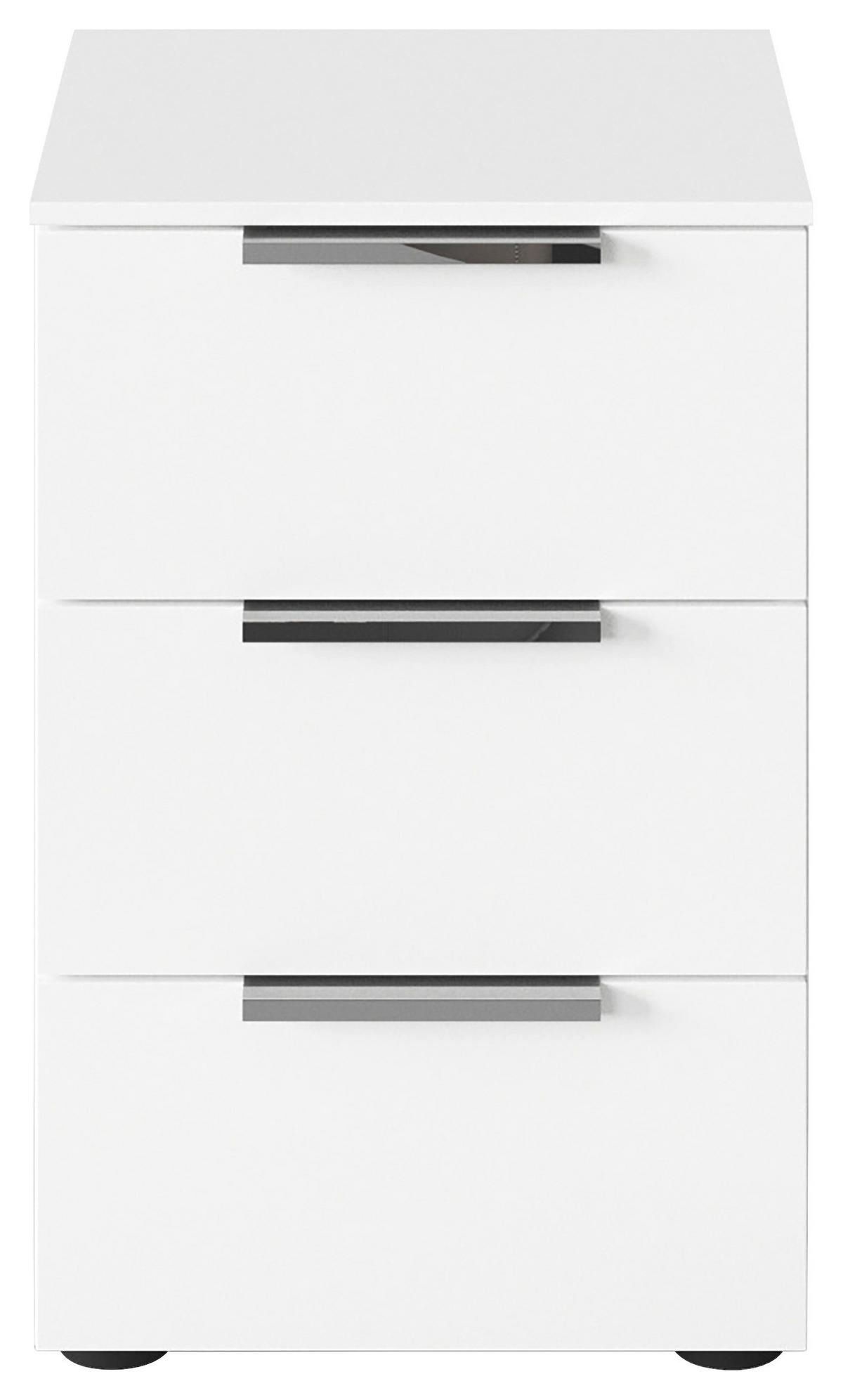 NACHTSCHRANK 40/61/42 cm  - Chromfarben/Schwarz, MODERN, Holzwerkstoff/Kunststoff (40/61/42cm) - Rauch Möbel