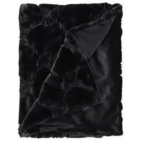 PLAID J! Cozy Cornflower schwarz 130/170 cm  - Schwarz, Design, Textil (130/170cm) - Joop!
