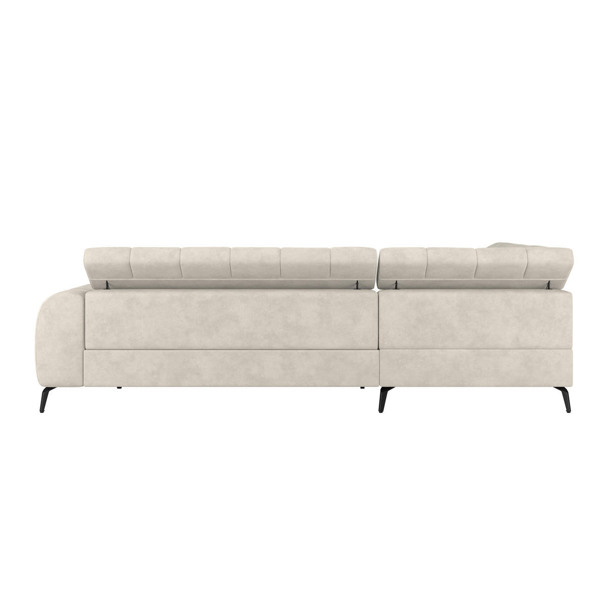 ECKSOFA in Creme  - Creme/Schwarz, Trend, Kunststoff/Textil (203/261cm) - Livetastic