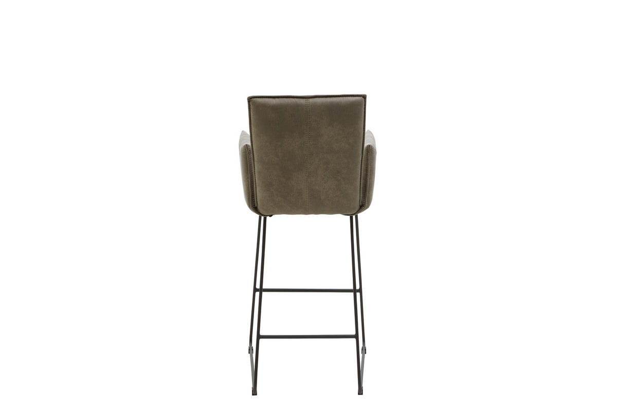 BARHOCKER in Textil Schwarz, Schlammfarben  - Schlammfarben/Schwarz, Design, Textil/Metall (56/114/62cm) - Valnatura