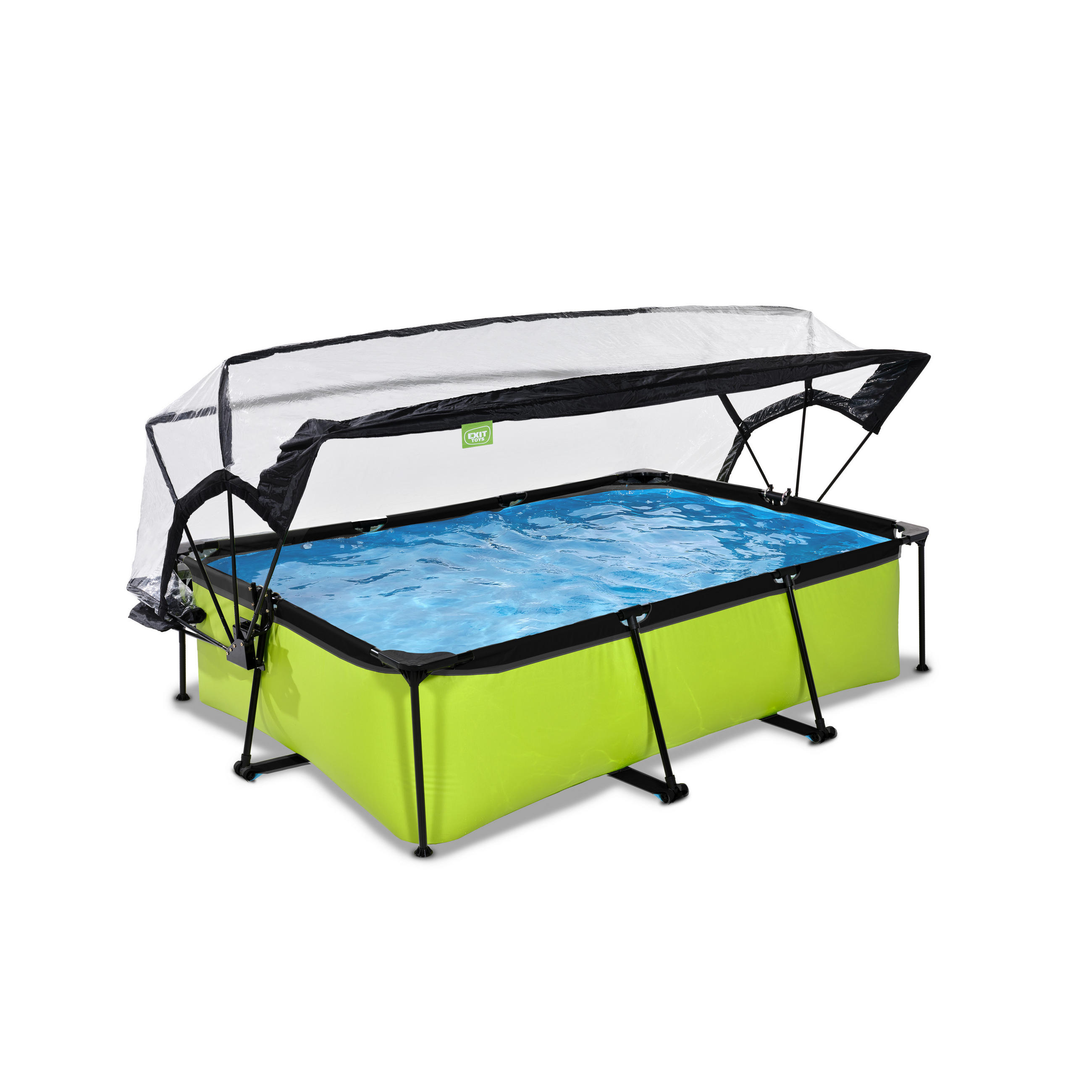 POOL-SET 220/150/65 cm  - Grün, KONVENTIONELL, Kunststoff (220/150/65cm) - EXIT Toys