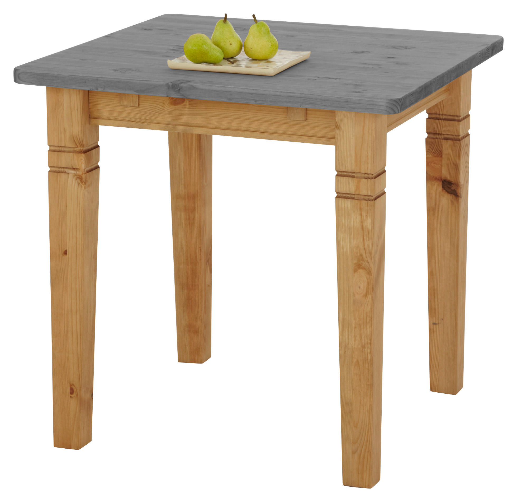 ESSTISCH in Holz 78/78/78 cm - Laugenfarbig/Grau, ROMANTIK / LANDHAUS, Holz (78/78/78cm) - Boxxx