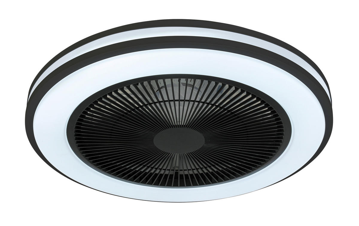 DECKENVENTILATOR - Schwarz/Weiß, Trend, Kunststoff/Metall (58/14,5cm) - Mican
