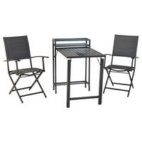 GARTENSET Aluminium  - Graphitfarben/Grau, MODERN, Textil/Metall - Gardenson