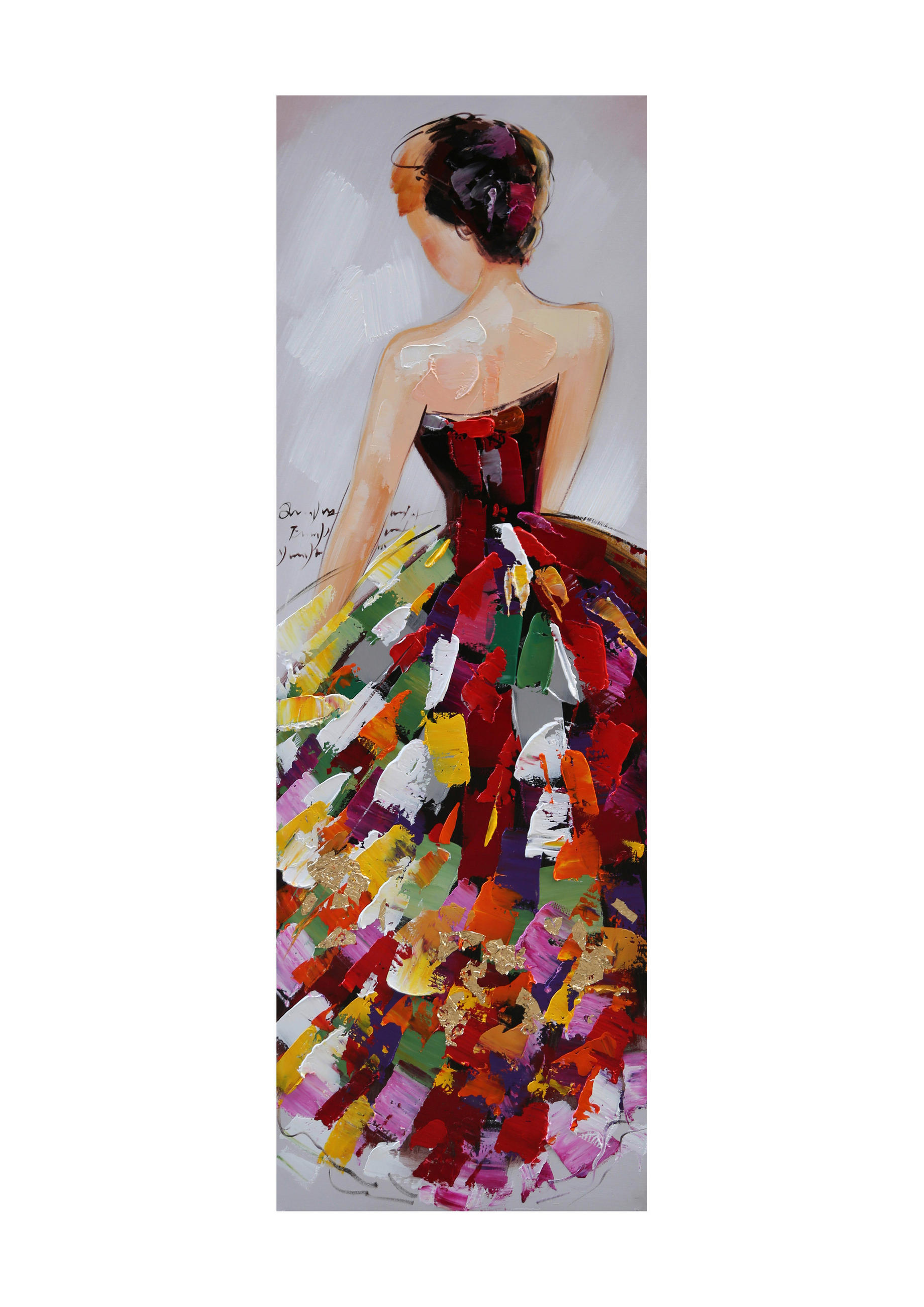 ÖLGEMÄLDE 40/120 cm  - Multicolor, LIFESTYLE, Holz/Textil (40/120cm) - Monee