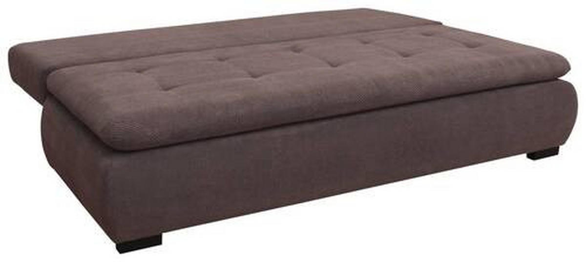 SCHLAFSOFA in Webstoff, Plüsch Braun  - Schwarz/Braun, Konventionell, Textil (203/72-96/98cm) - Novel
