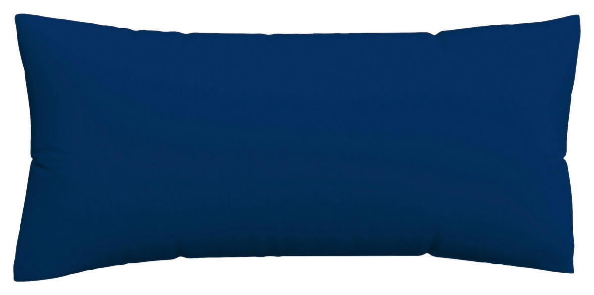 KOPFKISSENBEZUG WOVEN SATIN 40/80 cm  - Dunkelblau, Basics, Textil (40/80cm) - Schlafgut
