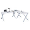 ECKSCHREIBTISCH 160/50/76 cm  in Weiss  - Weiss, Modern, Holzwerkstoff/Metall (160/50/76cm) - MID.YOU