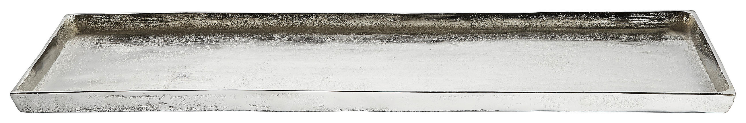 TABLETT Metall  - Nickelfarben, Basics, Metall (77/29/3cm) - Ambia Home
