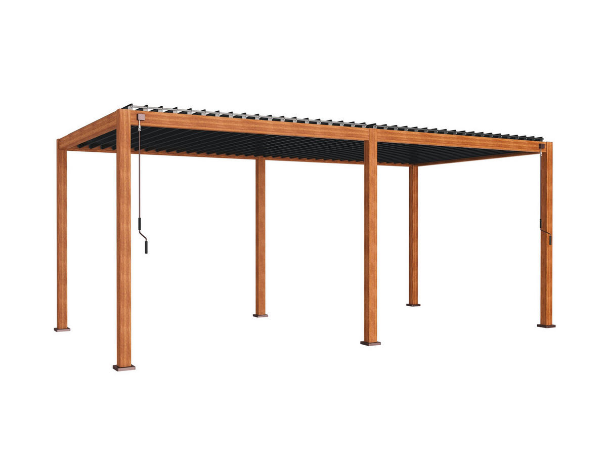 PERGOLA 600/250/300 cm   - Anthrazit/Braun, MODERN, Metall (600/250/300cm) - Gardenson