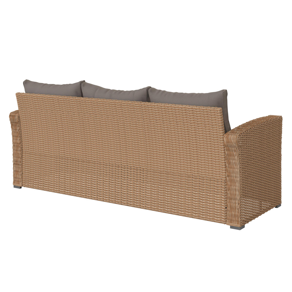 LOUNGEGARNITUR Carbonstahl  - Sandfarben, MODERN, Kunststoff/Metall (137/88/48/66.5cm) - Ambia Garden