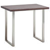 BARTISCH in Holz, Metall 120/80/95 cm   - Edelstahlfarben/Eichefarben, Design, Holz/Metall (120/80/95cm) - Novel
