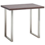 BARTISCH Eiche massiv rechteckig Eichefarben, Edelstahlfarben  - Edelstahlfarben/Eichefarben, Design, Holz/Metall (120/80/95cm) - Novel