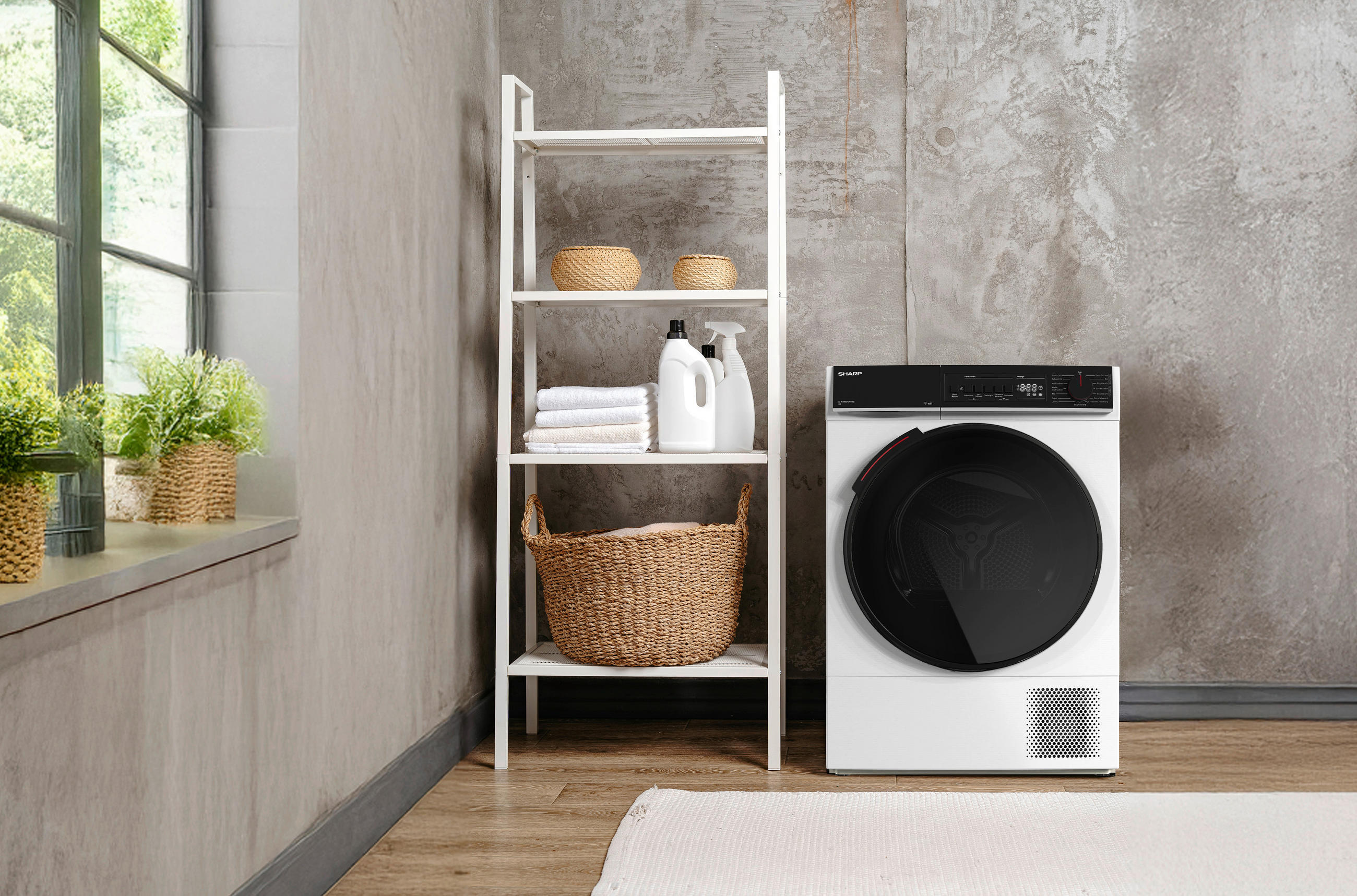 TROCKNER KD-WNHB7S9GWD-DE  - Weiß, Basics, Glas/Kunststoff (59.6/84.5/60.9cm) - Sharp