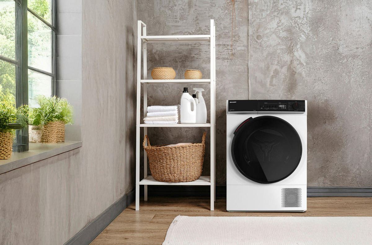 TROCKNER KD-WNHB7S9GWD-DE  - Weiß, Basics, Glas/Kunststoff (59.6/84.5/60.9cm) - Sharp