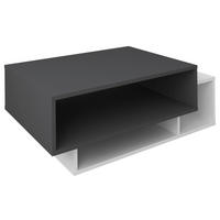 COUCHTISCH 88/50/35 cm rechteckig Anthrazit, Weiß Stauraum, offenes Fach, einfacher Aufbau  - Anthrazit/Weiß, MODERN, Holzwerkstoff (88/50/35cm) - MID.YOU