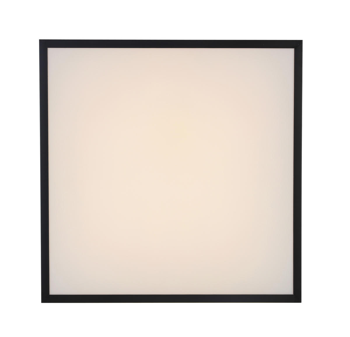 STROPNÉ LED SVIETIDLO, 45/45/7,5 cm - čierna/biela, Lifestyle, kov/plast (45/45/7,5cm) - Novel