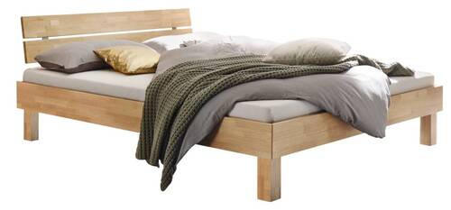 BETT 200/200 cm  in Eiche Bianco  - Eiche Bianco/Eichefarben, Natur, Holz (200/200cm) - Hasena