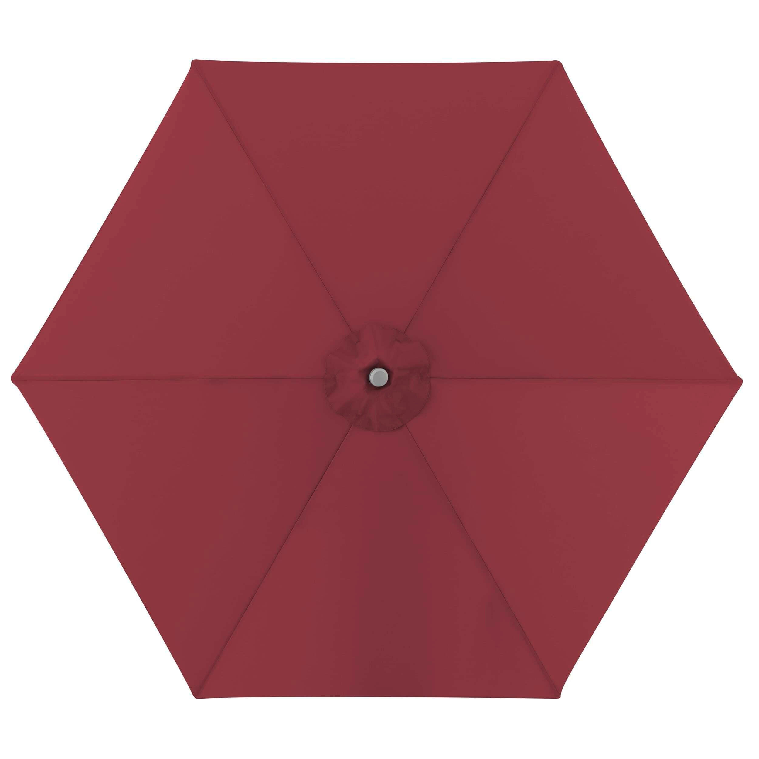 SONNENSCHIRM 305 cm Rot  - Silberfarben/Rot, KONVENTIONELL, Textil/Metall (305/305cm) - Doppler