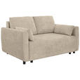 SCHLAFSOFA  in Chenille Beige  - Beige/Schwarz, KONVENTIONELL, Kunststoff/Textil (161/90/108cm) - Carryhome