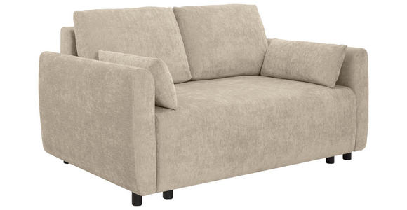 SCHLAFSOFA  in Chenille Beige  - Beige/Schwarz, KONVENTIONELL, Kunststoff/Textil (161/90/108cm) - Carryhome