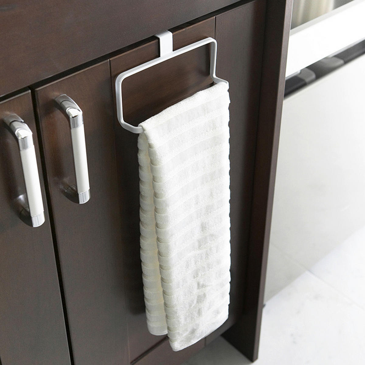 HANDTUCHHALTER  - Weiss, Basics, Metall (16/7/9.5cm)