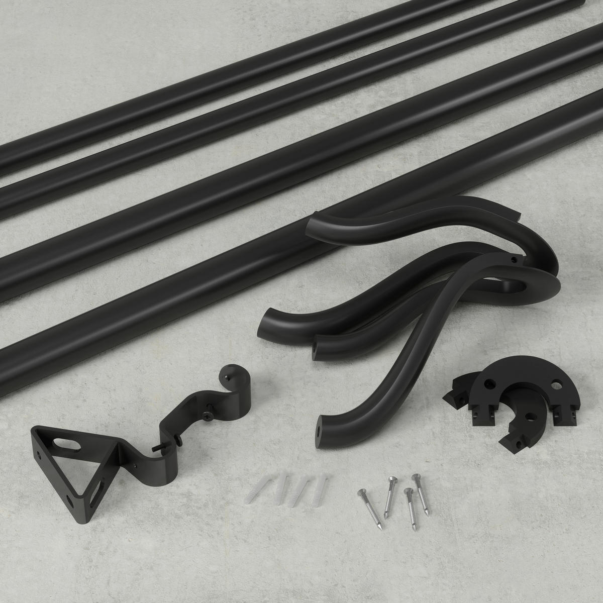 GARDINSTÅNG 333 cm  - svart, Klassisk, metall (333cm) - Umbra