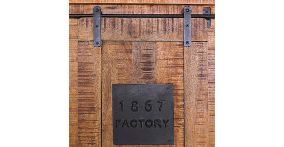 HIGHBOARD  in 95/145/45 cm  - Schwarz/Naturfarben, ROMANTIK / LANDHAUS, Holz/Metall (95/145/45cm) - Landscape