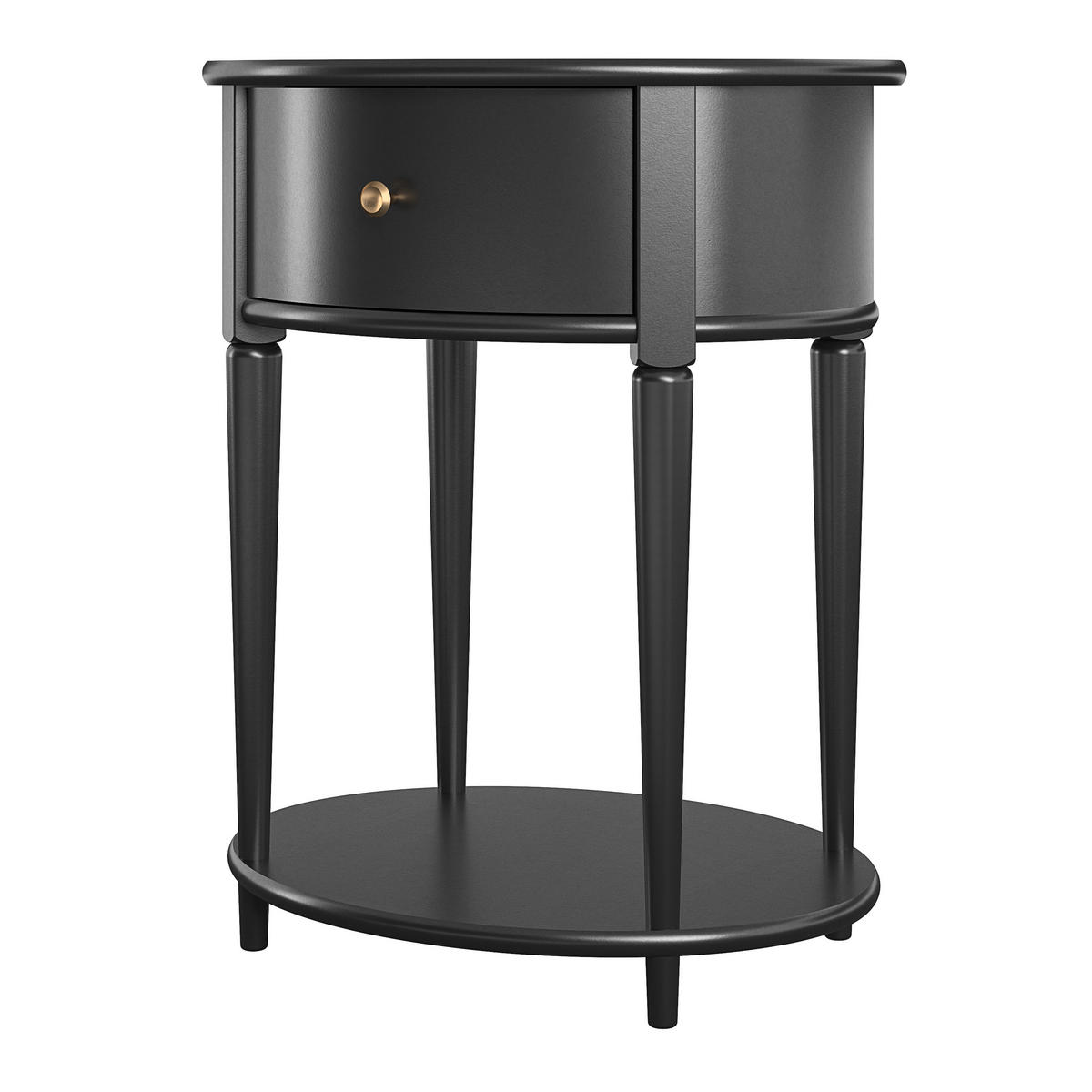 BEISTELLTISCH in Holzwerkstoff 55/45/66 cm  - Goldfarben/Schwarz, Design, Holzwerkstoff/Metall (55/45/66cm) - MID.YOU