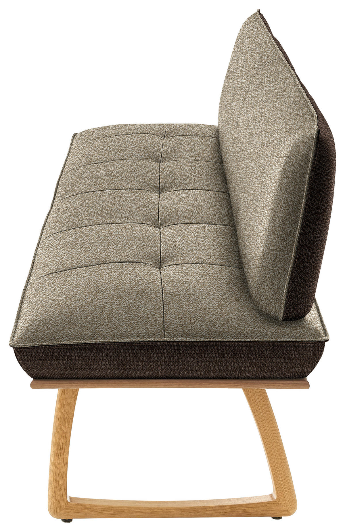 SITZBANK in Holz, Textil Braun, Beige, Wildeiche  - Wildeiche/Eichefarben, Design, Holz/Textil (214/88/66cm) - Koinor