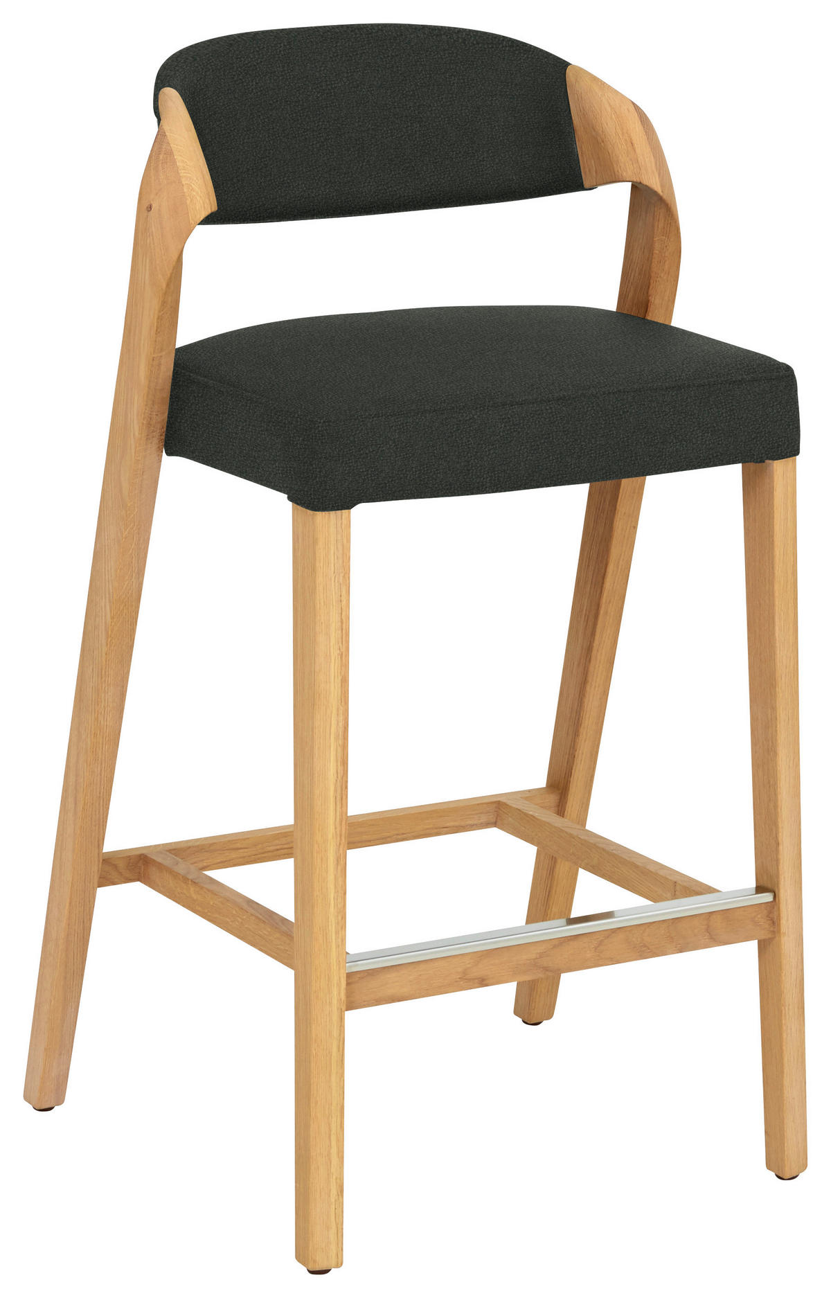 TRESENSTUHL in Olivgrün, Wildeiche  - Wildeiche/Olivgrün, Natur, Leder/Holz (51/93/49cm) - Voglauer