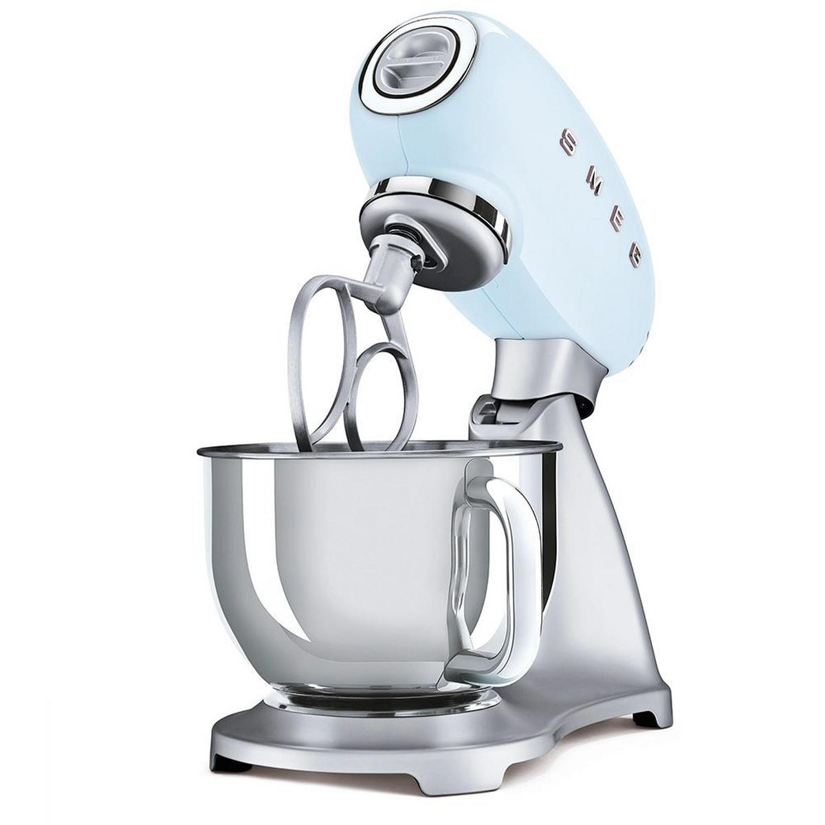 KÜCHENMASCHINE SMF02PBEU  - Pastellblau/Alufarben, Basics, Metall (40,2/37,8/22,1cm) - SMEG