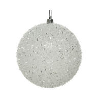 CHRISTBAUMKUGEL  - Weiß, Basics, Kunststoff (10/10/10cm)