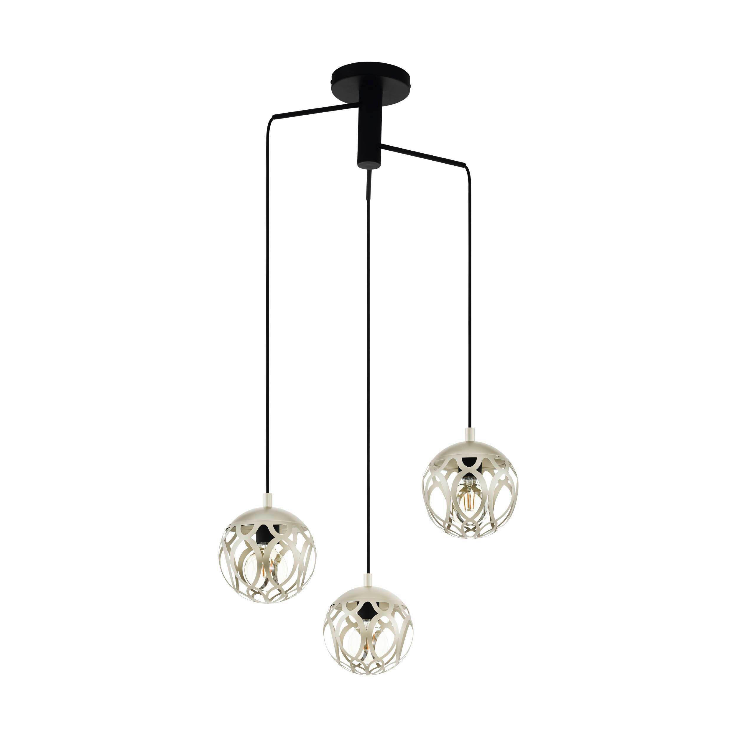 HÄNGELEUCHTE 59/110 cm    - Champagner/Schwarz, Konventionell, Metall (59/110cm) - Eglo
