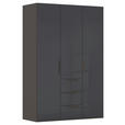 DREHTÜRENSCHRANK 151/223/61 cm,  in Graphitfarben, 3-türig  - Graphitfarben, Basics, Glas/Holzwerkstoff (151/223/61cm) - Novel