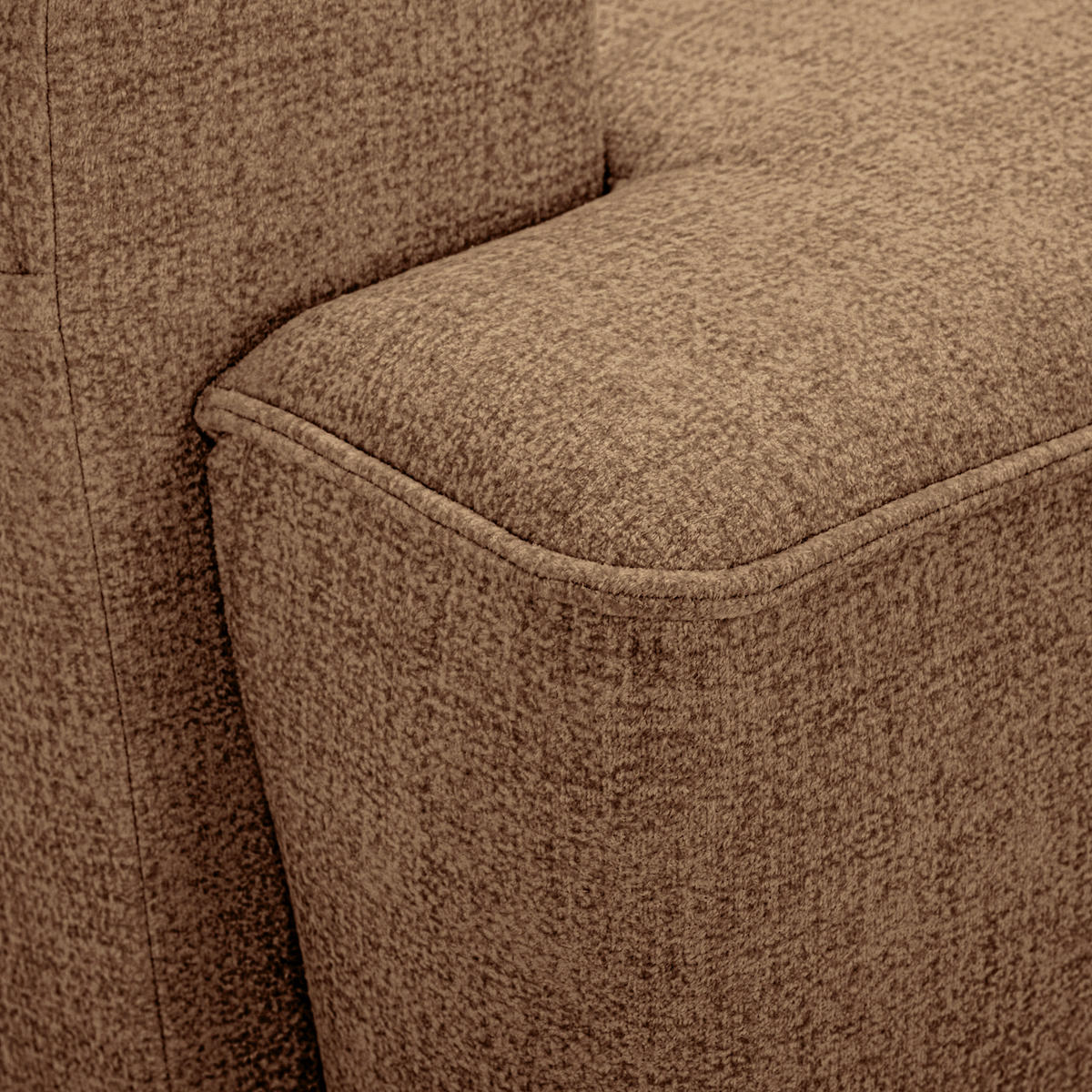 ECKSOFA Braun Mikrofaser  - Schwarz/Braun, KONVENTIONELL, Kunststoff/Textil (295/169cm) - Carryhome